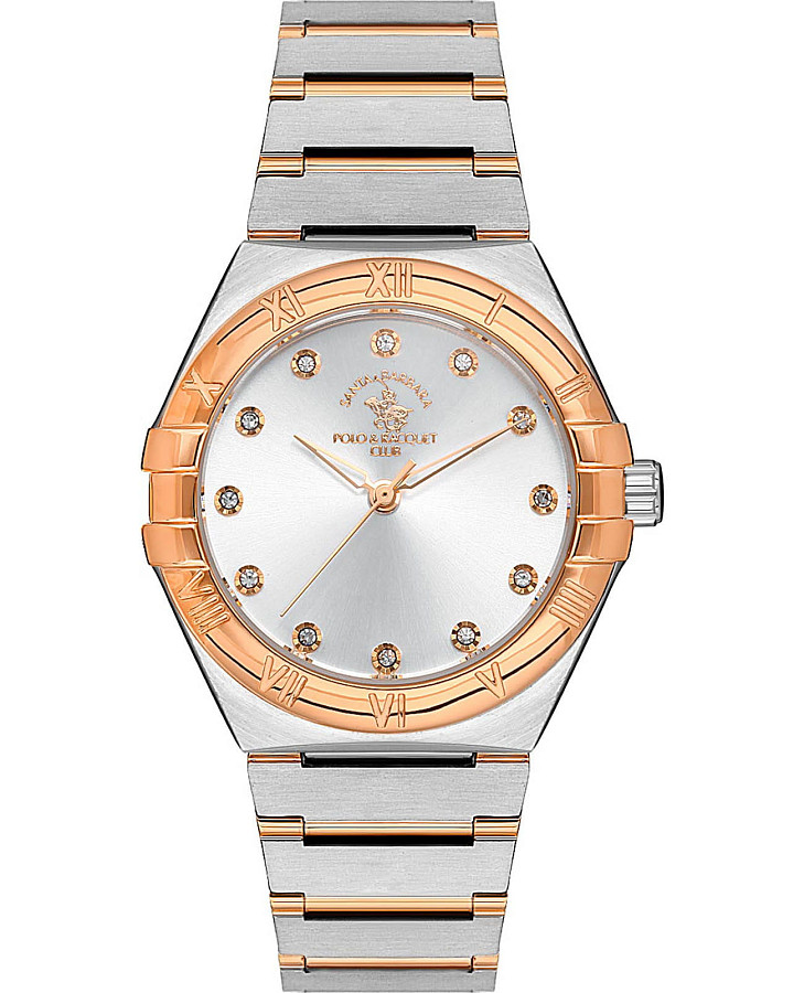 Часы Santa Barbara Polo & Racquet Club Luxury SB.1.10504-5 — женские, серебристый