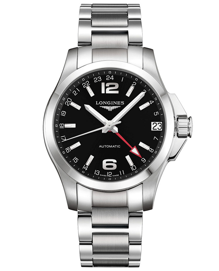 Часы Longines Conquest L3.687.4.56.6 — мужские, черный