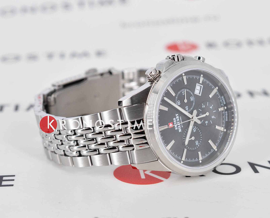 Часы Swiss Military by Chrono Sports Chronograph SM34107.01 — металл сталь, Швейцария