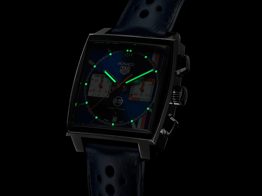 Часы TAG Heuer Monaco CBL2115.FC6494 — кожаный, мужские