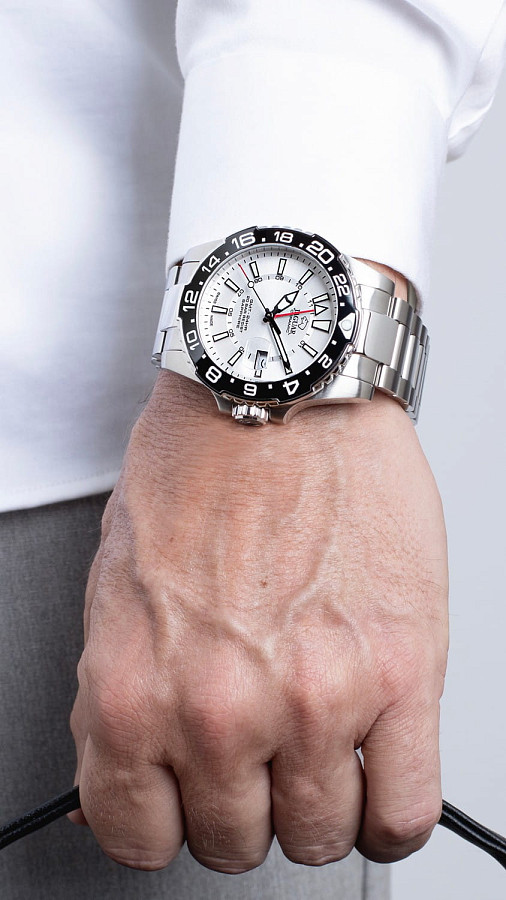 Часы Jaguar Ceramic GMT J1011/1 — кварцевые, металл сталь