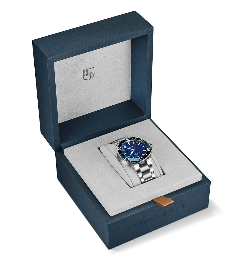 Часы Oris Aquis Sun Wukong Limited Edition 01 733 7766 4185-Set — мужские, серебристый