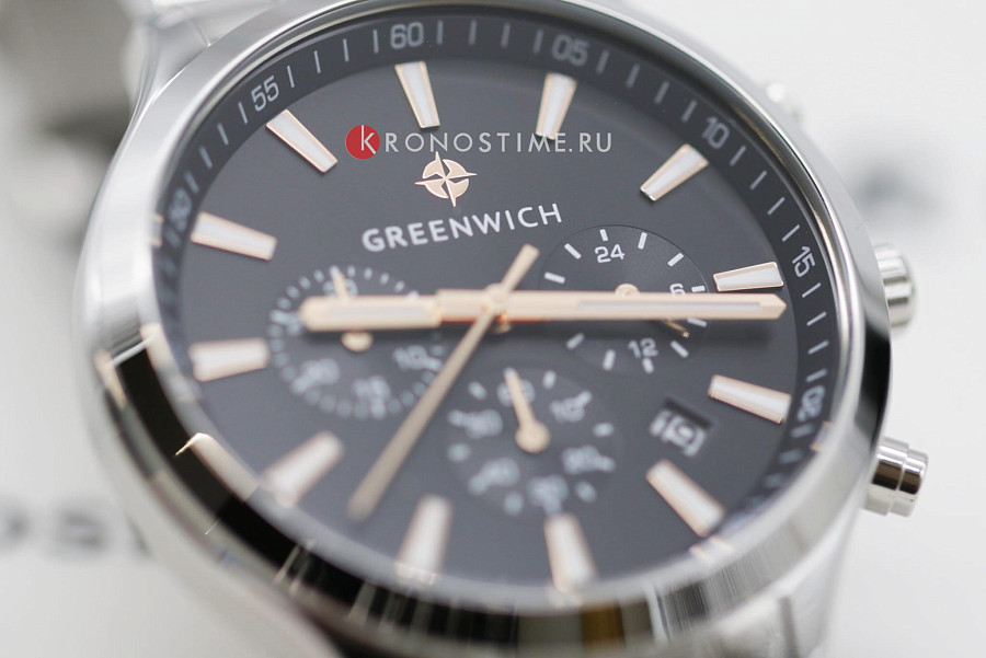 Часы Greenwich Skipper GW 043.10.35 — серый, сталь металл
