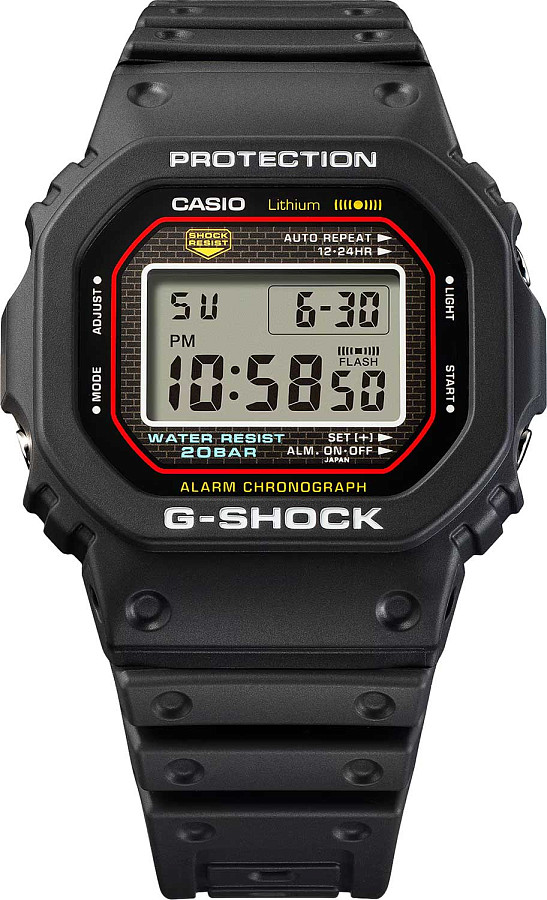 Часы Casio G-Shock DW-5000R-1A — электронные, сталь пластик