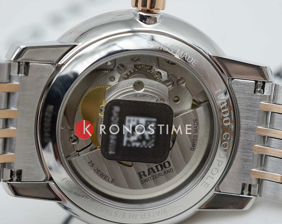 Часы Rado Coupole Classic Automatic R22860067 — мужские, сталь c pvd покрытием