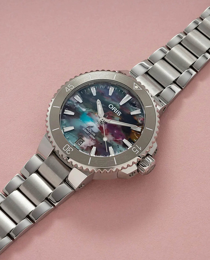 Часы Oris Aquis Date 01 733 7770 4150-Set — механические, сталь