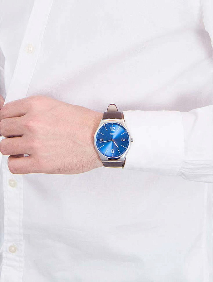 Часы Swatch Skin Irony Skinwind SS07S101 — кварцевые, металл сталь