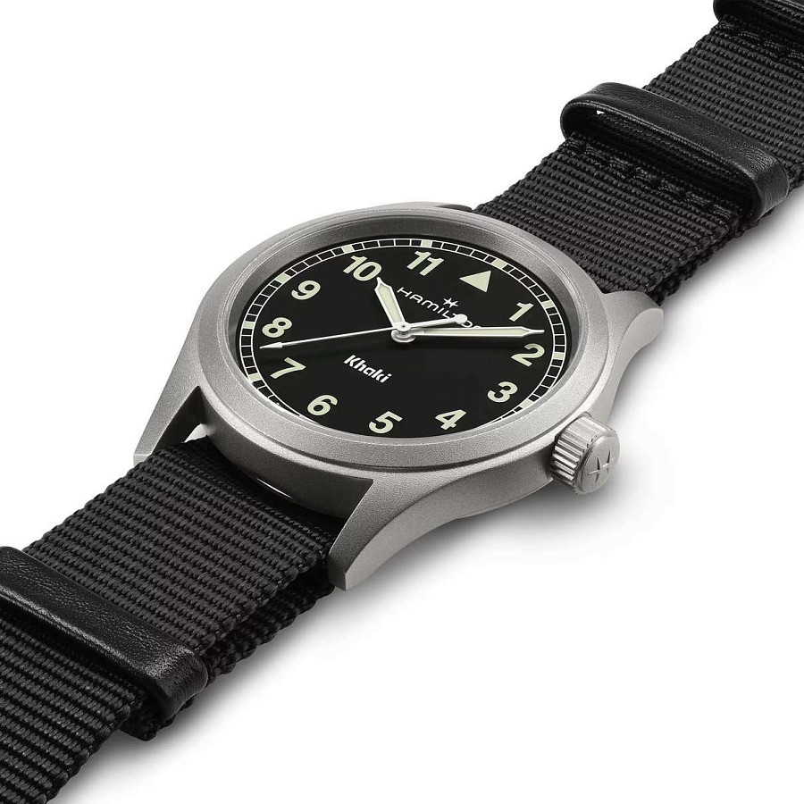 Часы Hamilton Khaki Field Quartz 38mm H69401430 — кварцевые, сталь