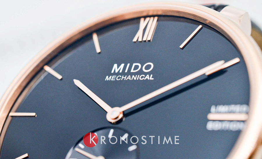 Часы Mido Baroncelli Mechanical M037.405.36.050.00 — мужские, кожаный