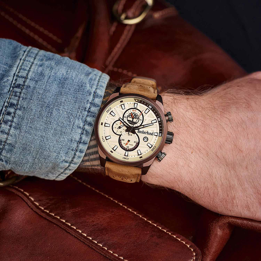 Часы Timberland Hooksett TBL.14816JLBN/07 — кварцевые, металл алюминий