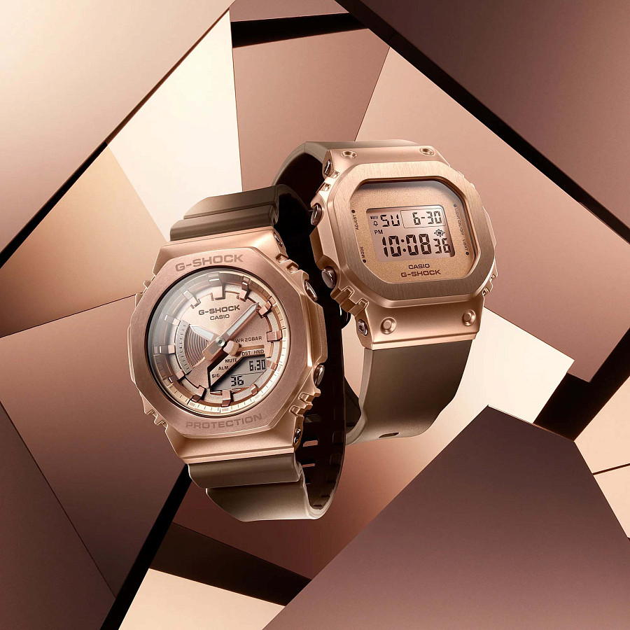 Часы Casio G-Shock GM-S5600BR-5DR (GM-S5600BR-5) — женские, полимер