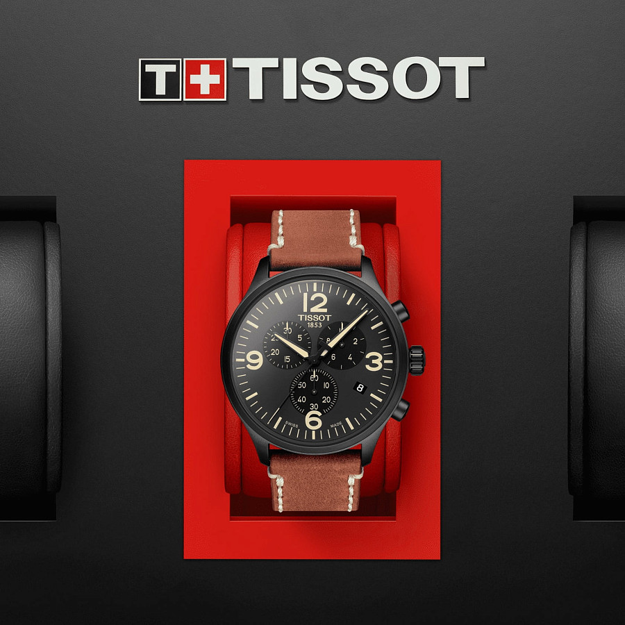 Часы Tissot Chrono XL T116.617.36.057.00 — мужские, кожаный