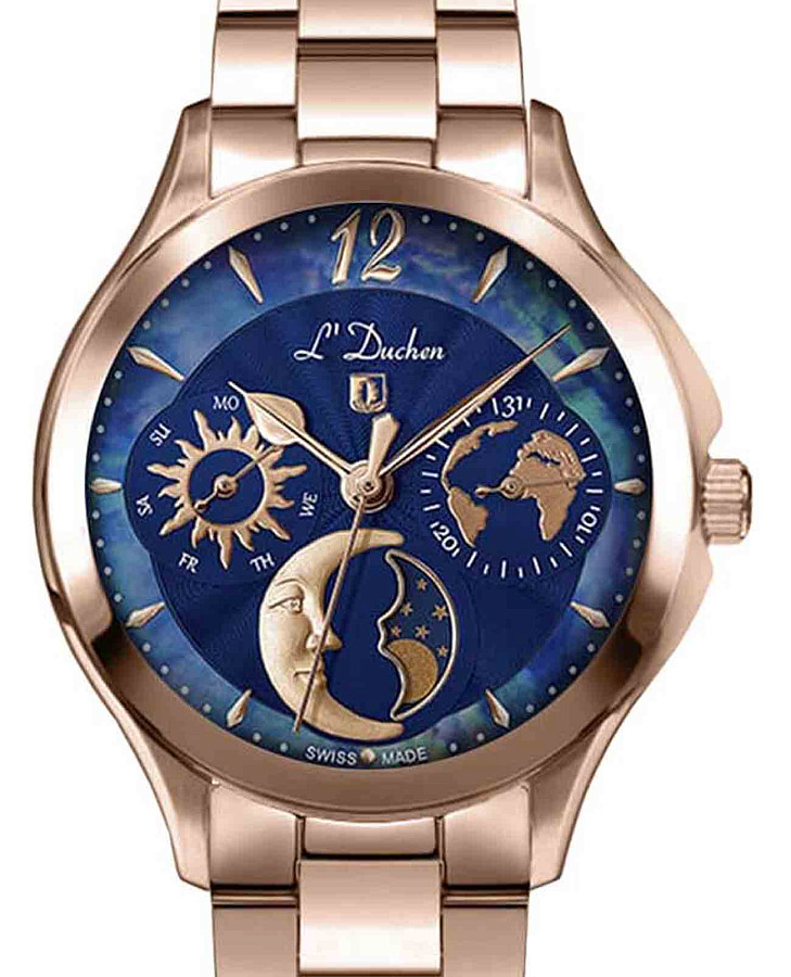 Часы L'Duchen Celeste D 857.40.37 — кварцевые, металл сталь