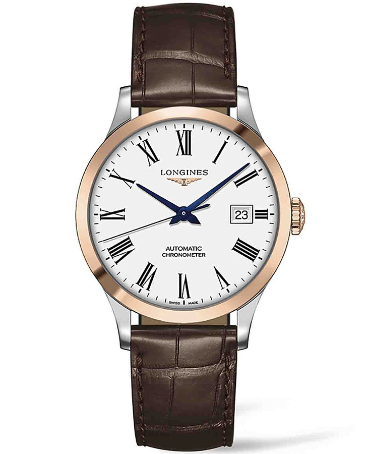 Часы Longines Record Collection L2.820.8.11.2 — мужские, белый