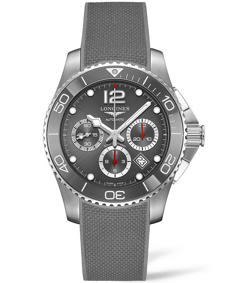 Часы Longines HydroConquest L3.883.4.76.9 — мужские, серый