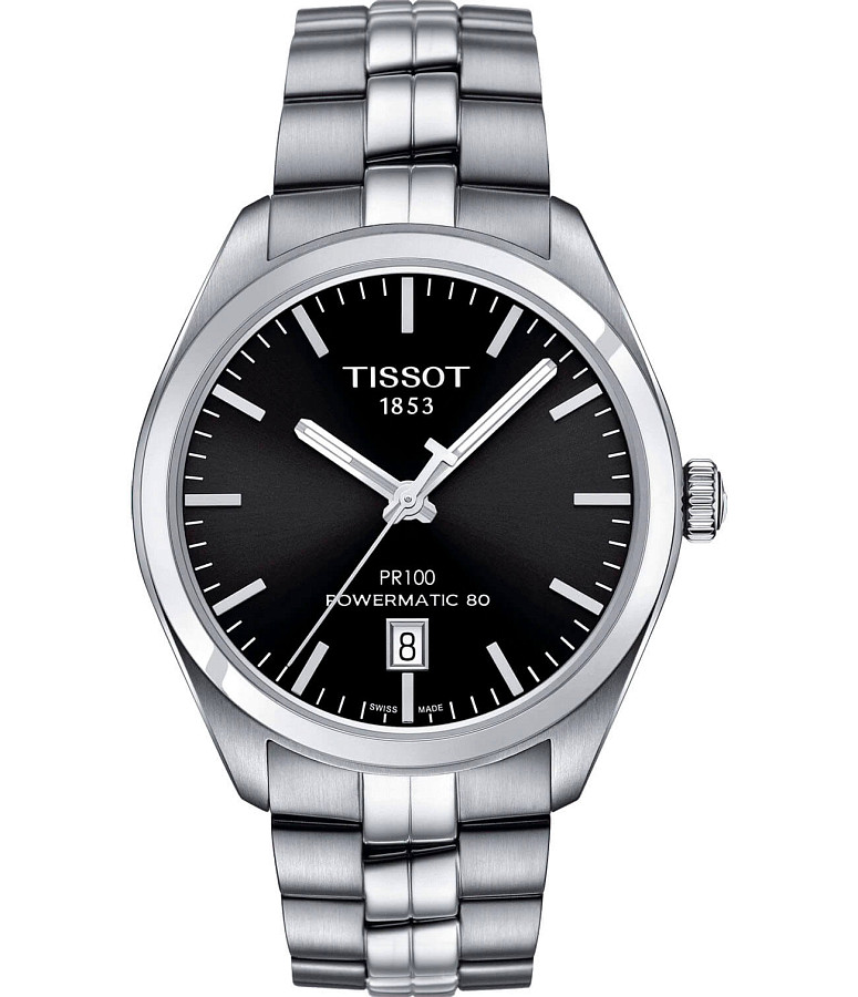 Часы Tissot PR 100 Powermatic 80 T101.407.11.051.00 — мужские, черный