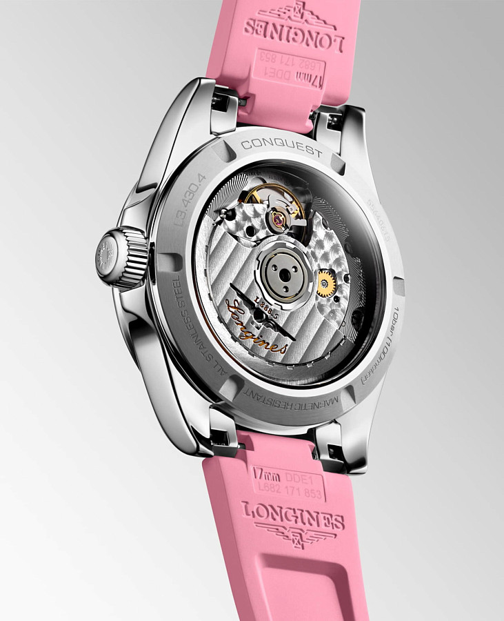 Часы Longines Conquest L3.430.4.99.9 — каучук, женские