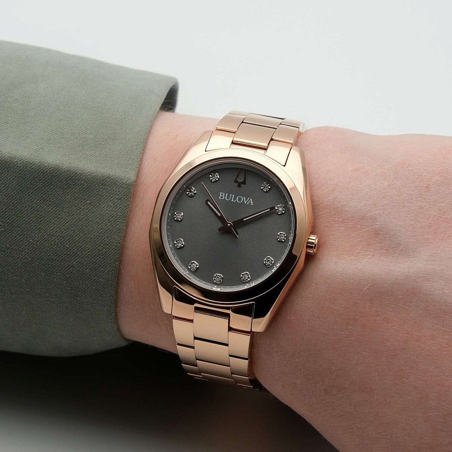 Часы Bulova Surveyor 97P156 — женские, нержавеющая сталь с ip-покрытием