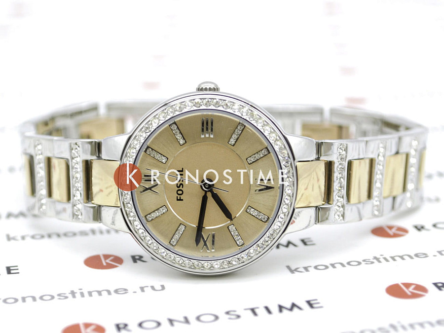 Часы Fossil Carlie ES3405 — кварцевые, сталь металл