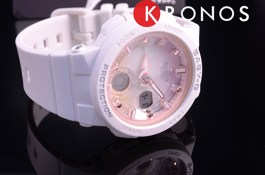Часы Casio Baby-G BGA-250-7A2DR (BGA-250-7A2) — пластик, Япония