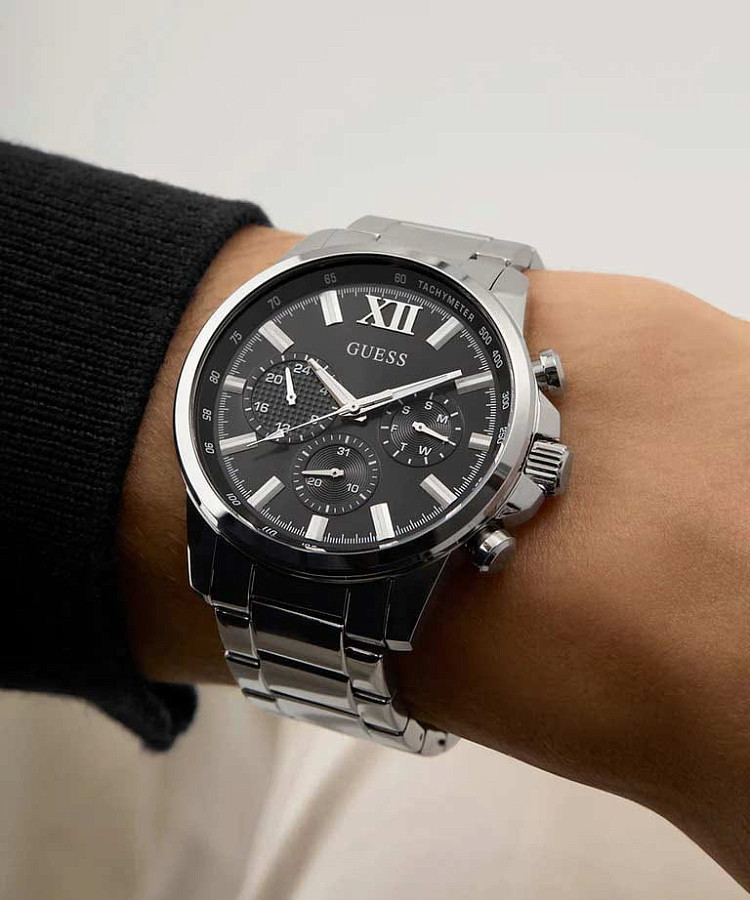 Часы Guess Sport GW0900G1 — кварцевые, металл сталь