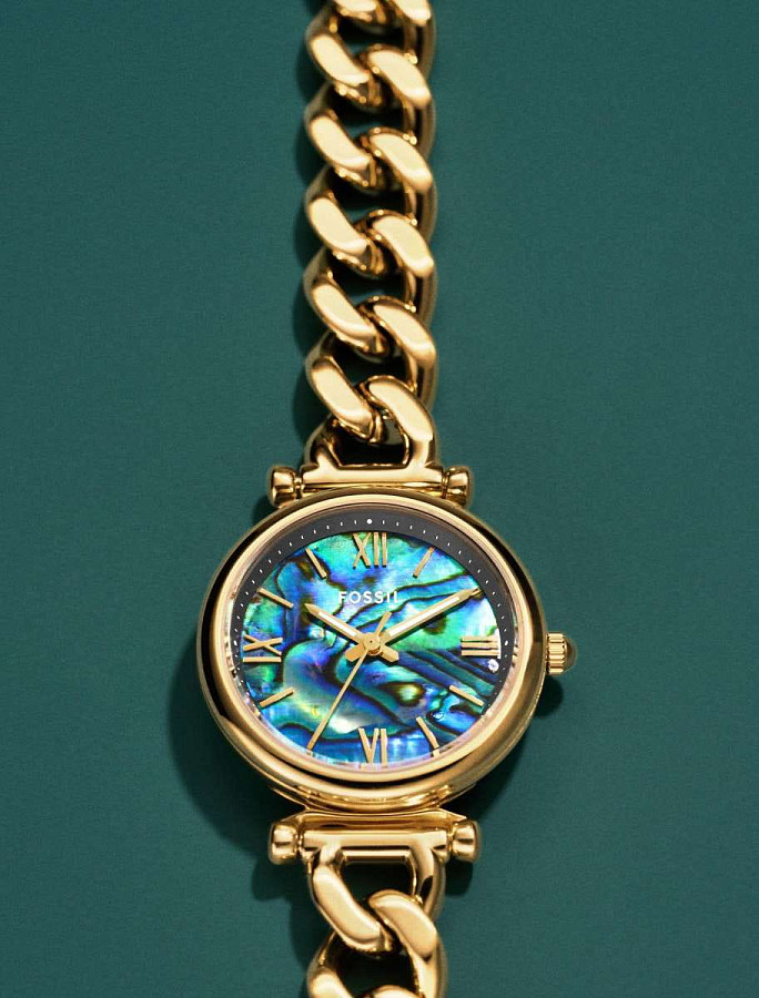 Часы Fossil Carlie ES5416 — нержавеющая сталь с ip-покрытием, женские