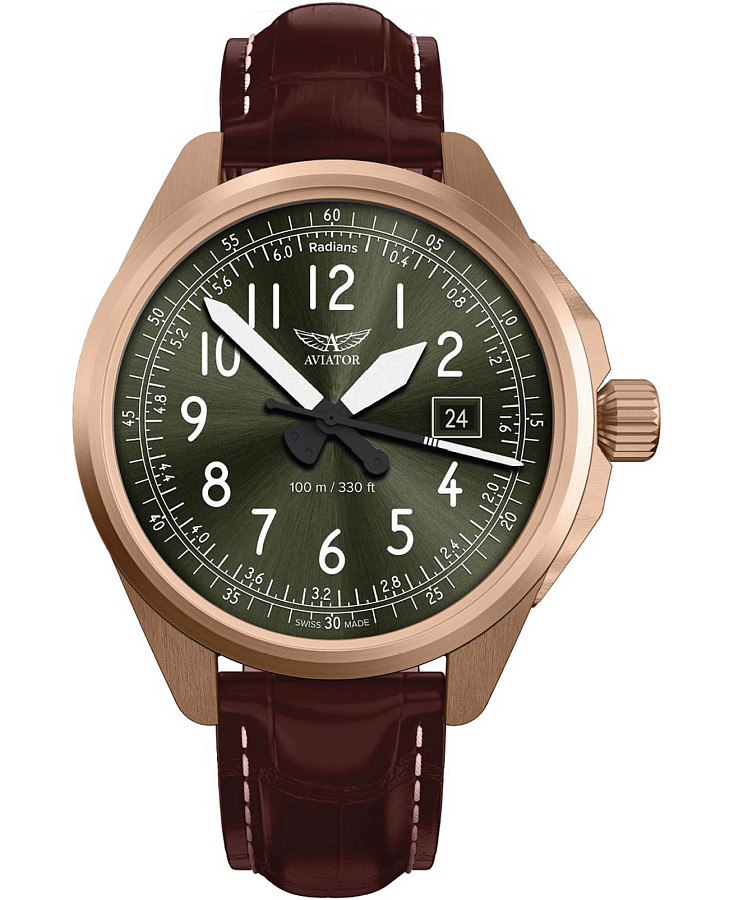Часы Aviator Airacobra 43 Type B V.1.38.2.324.4 — мужские, зеленый