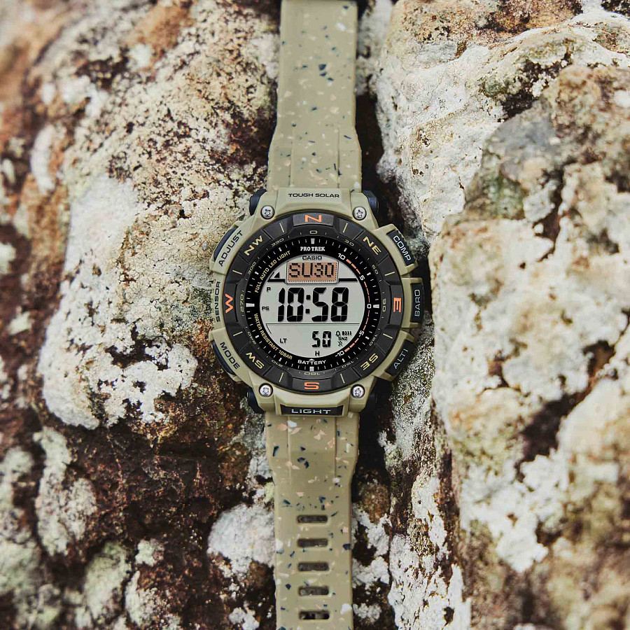Часы Casio Pro Trek PRG-340SC-5DR (PRG-340SC-5) — пластик, силикон