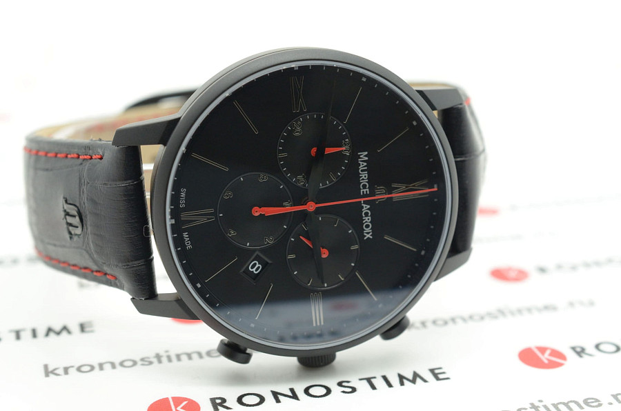 Часы Maurice Lacroix Eliros Chronograph EL1098-PVB01-310-1 — кварцевые, сталь металл