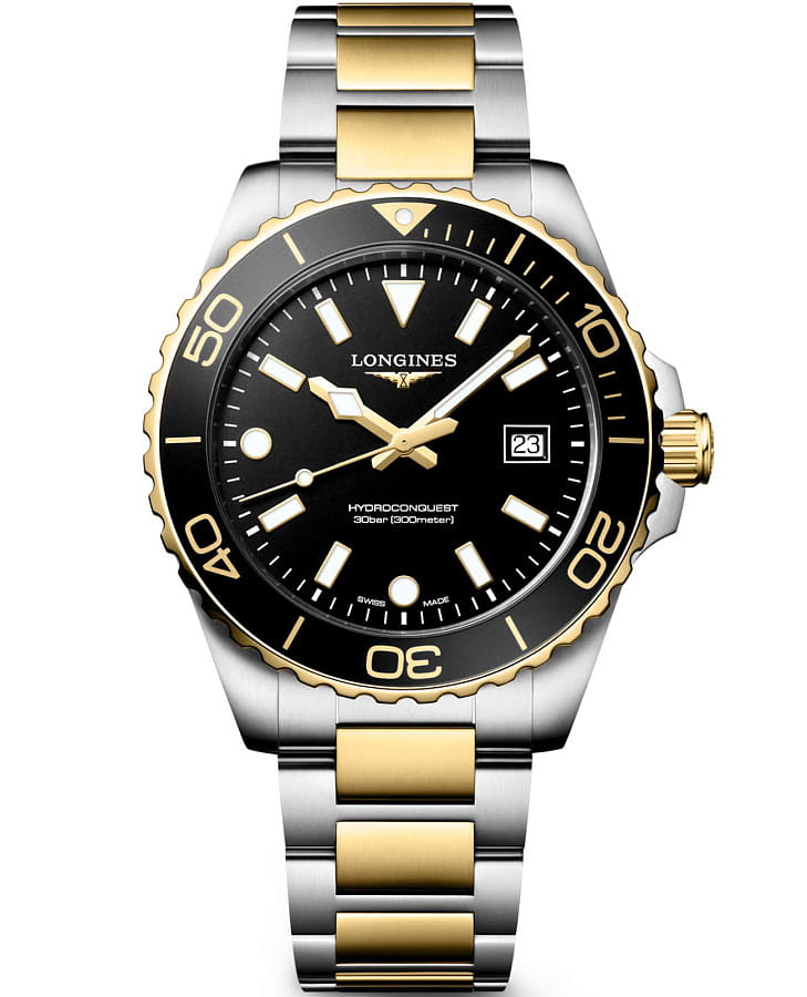 Часы Longines HydroConquest L3.769.3.56.7 — мужские, черный