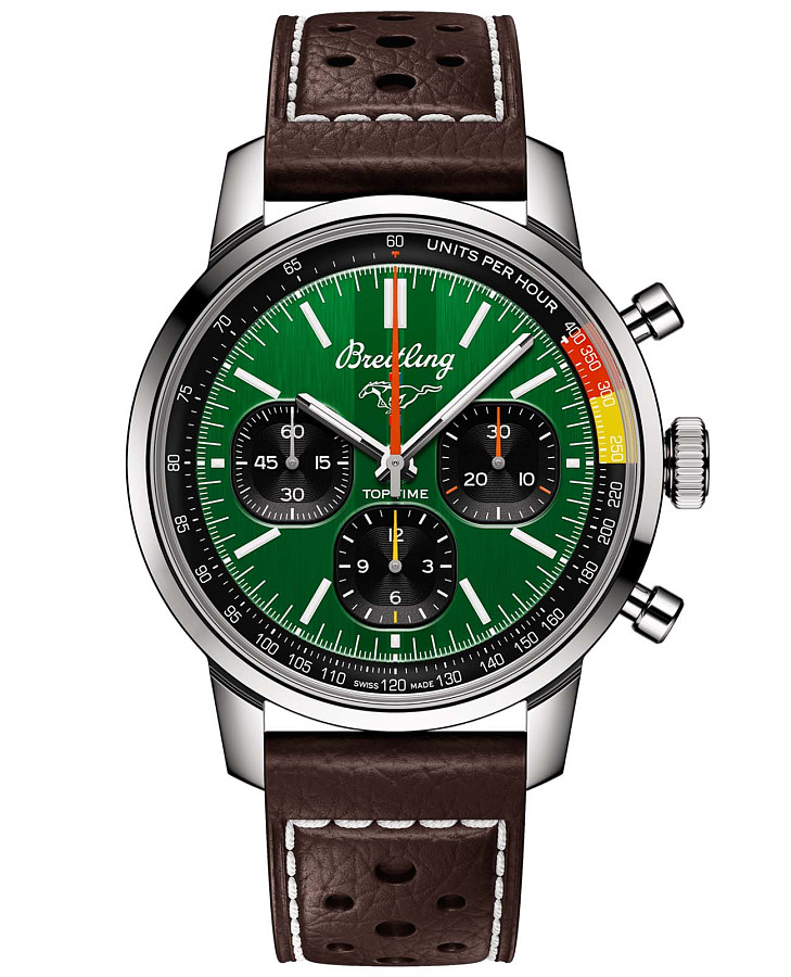 Часы Breitling Top Time B01 Ford Mustang AB01762A1L1X1 — мужские, зеленый