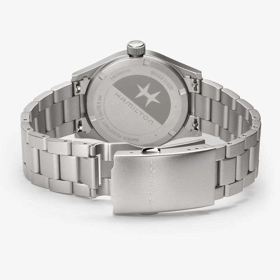 Часы Hamilton Khaki Field Quartz 38mm H69401131 — мужские, серебристый