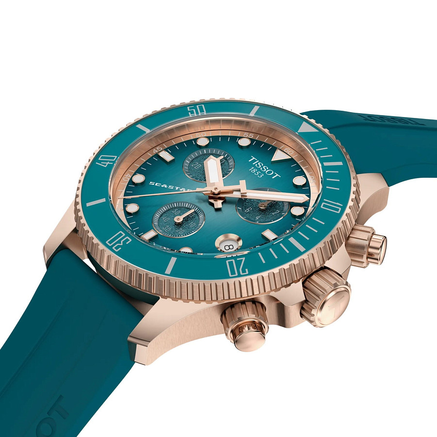 Часы Tissot Seastar 1000 Quartz Chronograph 38mm T120.217.37.041.00 — мужские, силикон