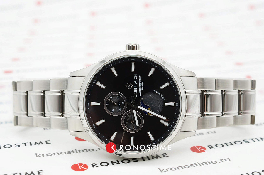 Часы Greenwich Moon Walker GW 058.10.31 — кварцевые, металл сталь
