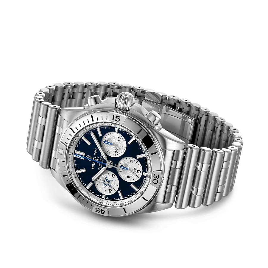 Часы Breitling Chronomat B01 42 NFL Dallas Cowboys Edition AB01342B1C1A1 — нержавеющая сталь, мужские