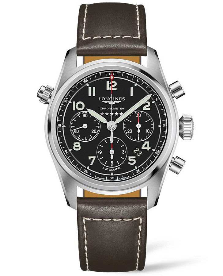 Часы Longines Spirit L3.820.4.53.0 — мужские, черный