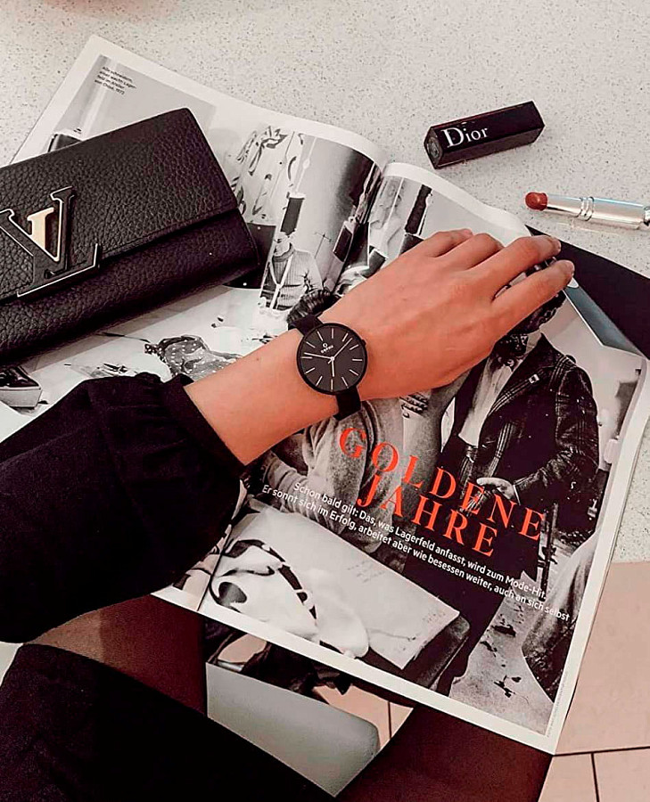 Часы Obaku Mesh V211LXBBMB — металл сталь, сталь с ip покрытием