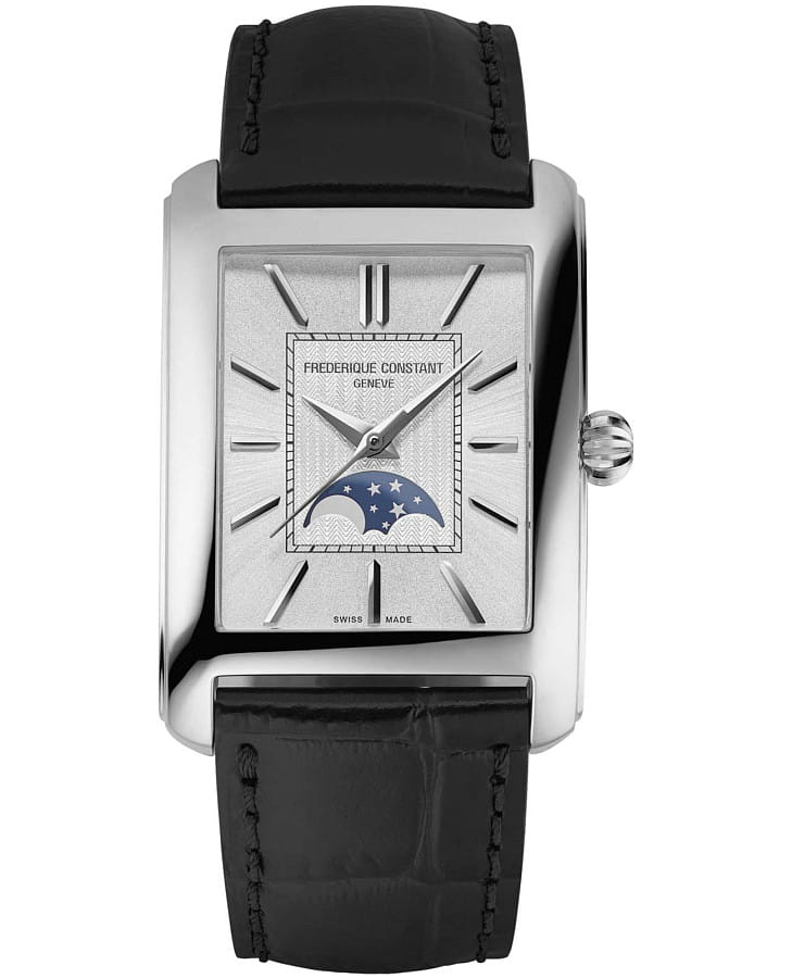 Часы Frederique Constant Classics Carree Moonphase Automatic FC-333S4C6 — мужские, серебристый