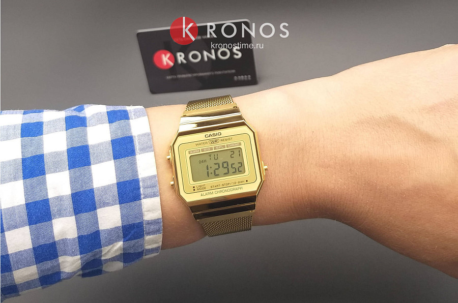 Часы Casio Collection A700WEMG-9A — золотистый, пластик