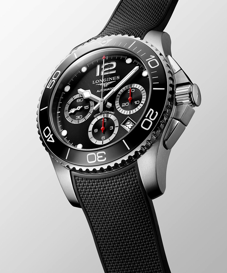 Часы Longines HydroConquest L3.883.4.56.9 — металл сталь керамика, Швейцария
