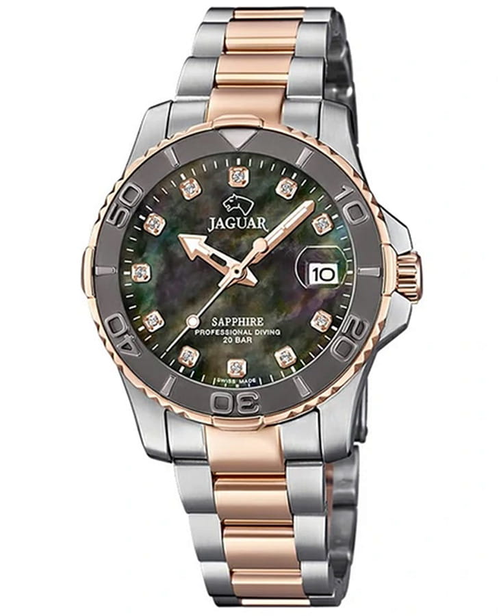 Часы Jaguar Couple Diver J871/7 — женские, перламутровый