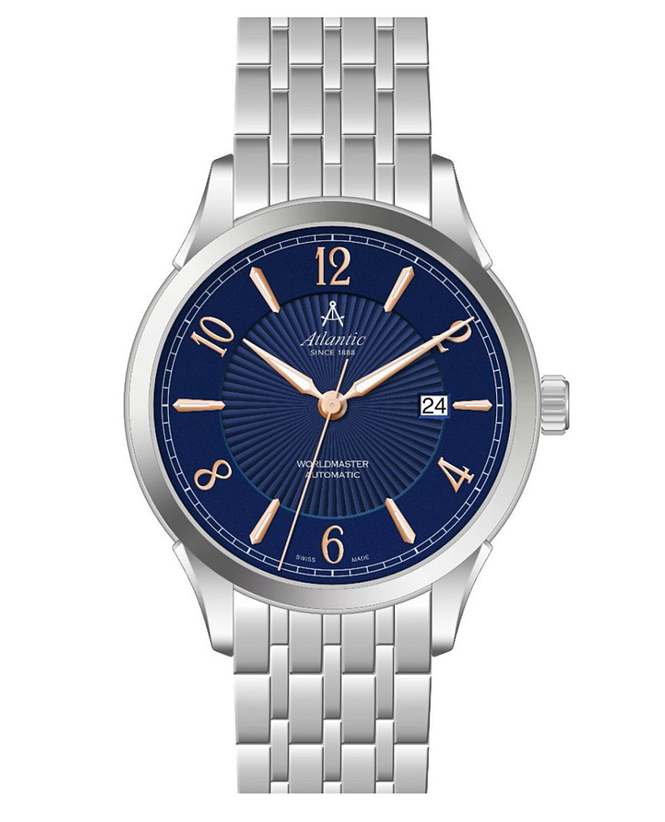 Часы Atlantic 52759.41.55RM — мужские, синий