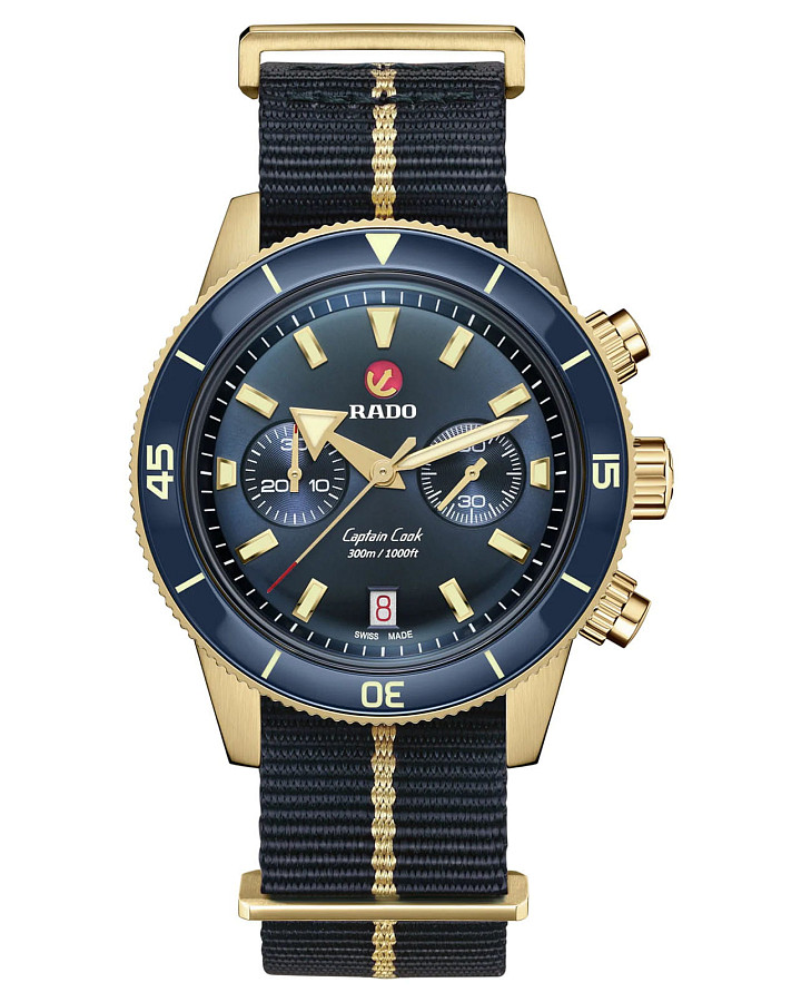 Часы Rado Captain Cook Automatic Chronograph R32146208 — мужские, синий