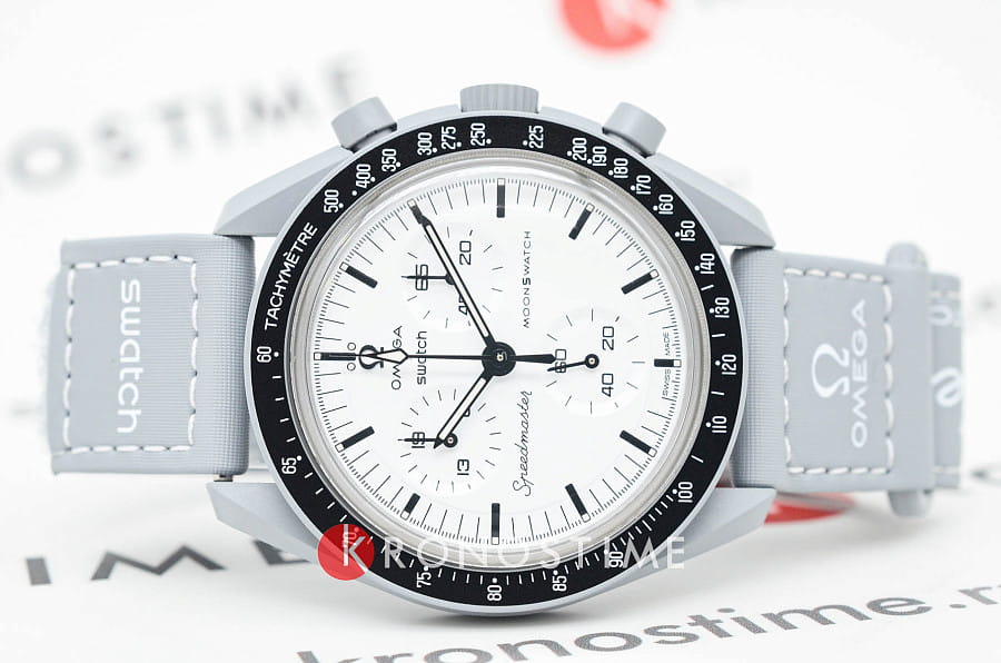 Часы Swatch x Omega Bioceramic Moonswatch 1965 SO33M106 — кварцевые, биокерамика