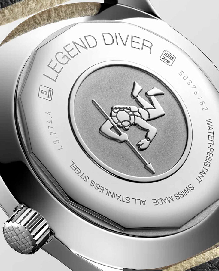 Часы Longines Legend Diver Watch L3.774.4.30.2 — артикул L37744302, мужские