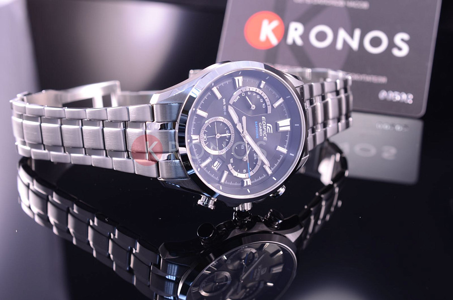 Часы Casio Edifice EFB-550D-1A — кварцевые, металл