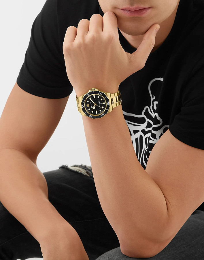 Часы Philipp Plein Aquastorm PW2GA0626 — нержавеющая сталь с pvd-покрытием, мужские