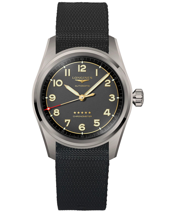 Часы Longines Spirit L3.810.1.53.2 — мужские, антрацитовый