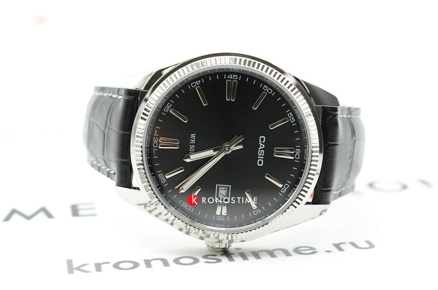 Часы Casio Collection MTP-1302PL-1AVEF — черный, латунь сталь