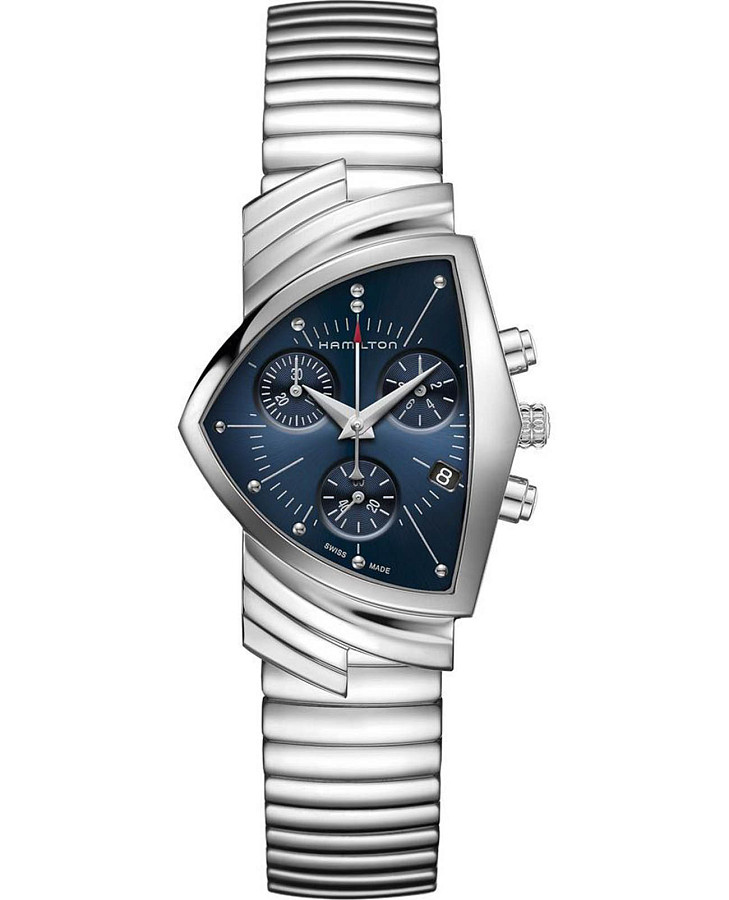 Часы Hamilton Ventura Chrono Quartz H24432141 — мужские, синий